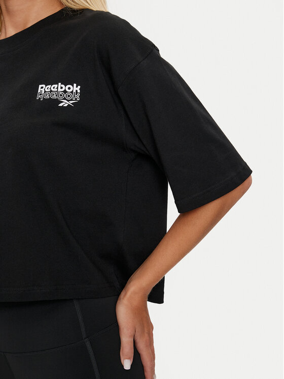 Reebok Reebok Marškinėliai Rie Tee 100075953 Juoda Regular Fit