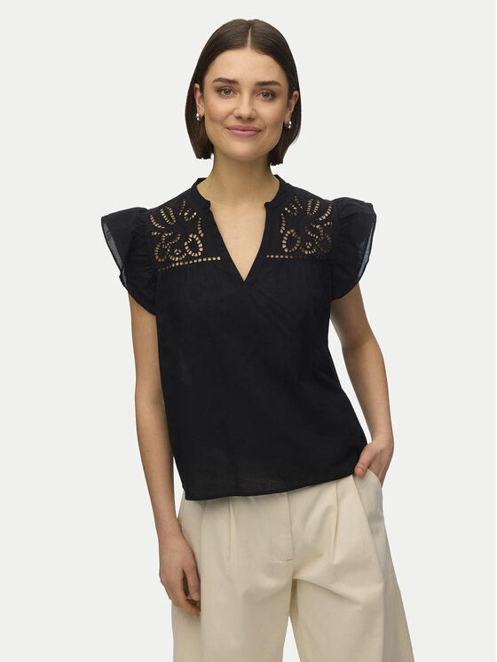 Vero Moda Bluză Line 10347292 Negru Regular Fit