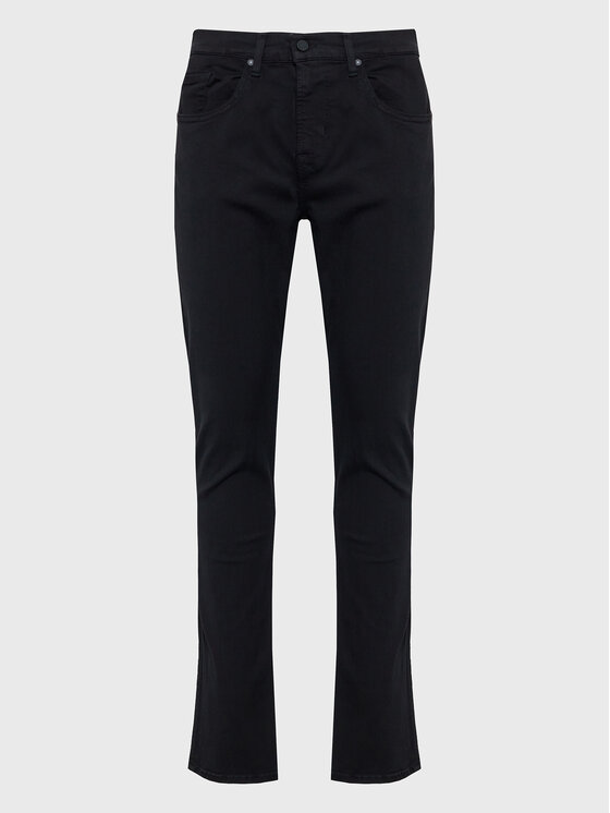 7 For All Mankind 7 For All Mankind Džinsai Slimmy Tapered JSMXA220BC Juoda Slim Tapered Fit