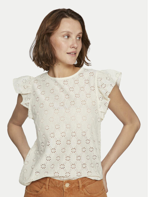 Vila Vila Bluse Sumia 14097198 Weiß Regular Fit