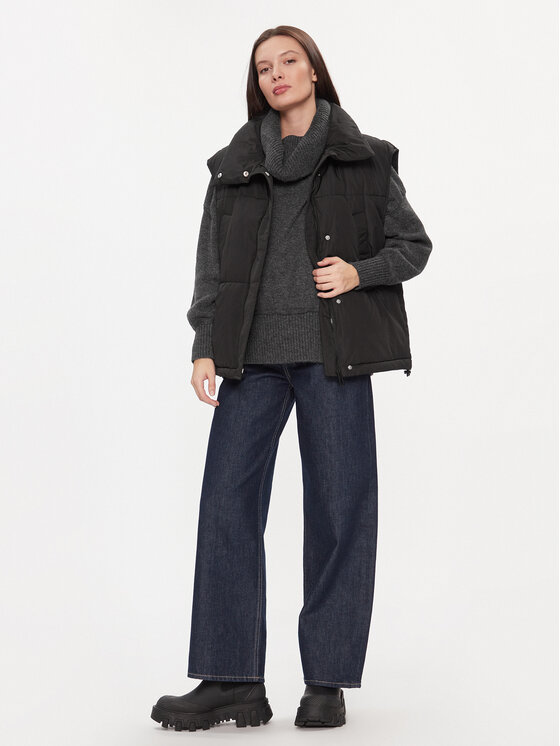 ONLY ONLY Αμάνικο Μπουφάν 15292923 Μαύρο Regular Fit