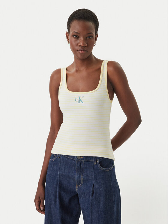 Calvin Klein Jeans Top LV047F832G Galben Slim Fit
