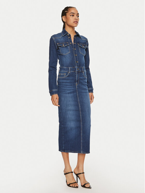 Liu Jo Liu Jo Džínsové šaty UF4146 D4811 78525 Modrá Slim Fit