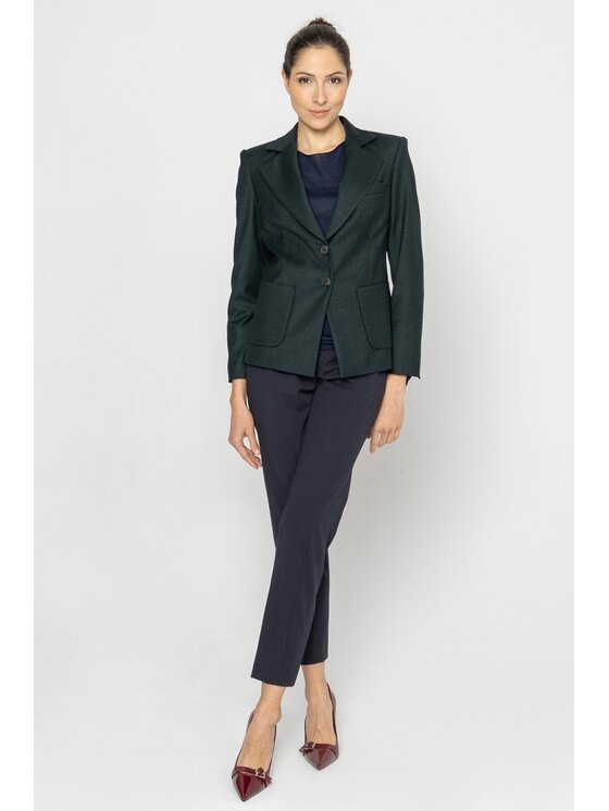 Deni Cler Milano Deni Cler Milano Marynarka W-DC-6059-D5-E2-48-1 Zielony Regular Fit