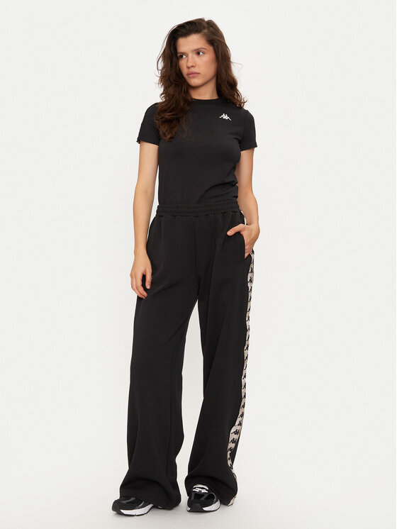 Kappa Kappa Tričko Banda Pippigt 351N56W Čierna Regular Fit