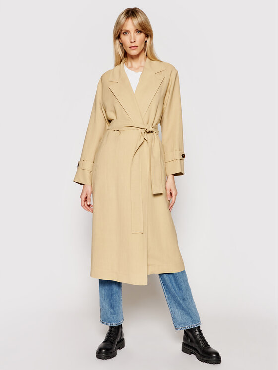 TWINSET TWINSET Viharkabát 211TT2580 Bézs Regular Fit