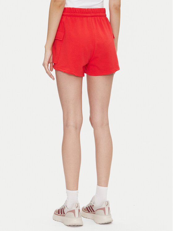 adidas adidas Sportske kratke hlače Essentials Small Logo JC5704 Crvena Loose Fit
