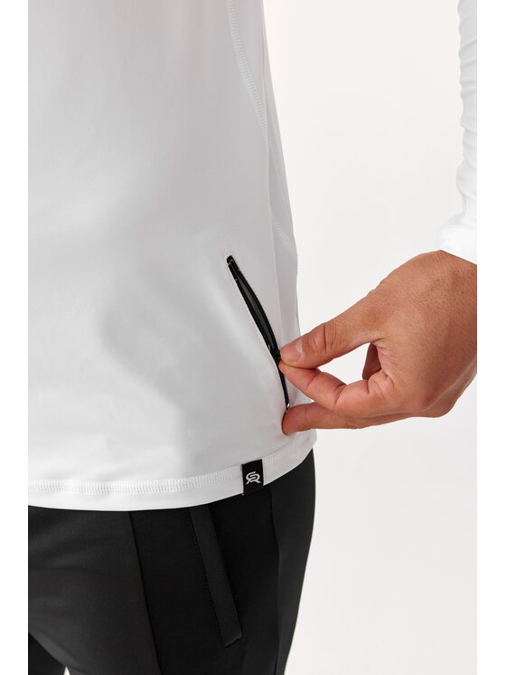 ROUGH RADICAL ROUGH RADICAL Koszulka techniczna VITAL ZIP LS Biały Slim Fit