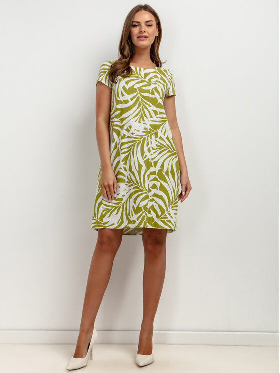 Tessita Tessita Sukienka koktajlowa T423/3/XXL Zielony Regular Fit