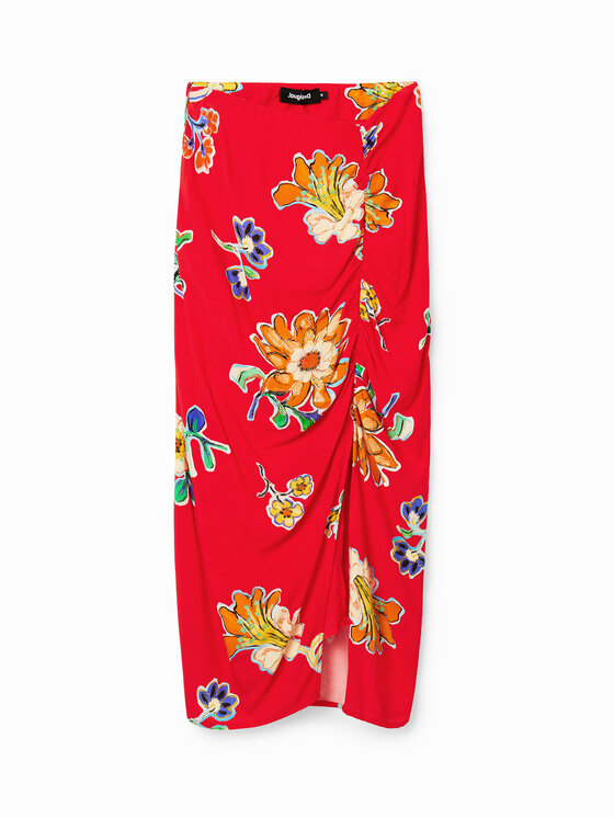 Desigual Desigual Spódnica ołówkowa Crimea 23SWFW22 Czerwony Slim Fit