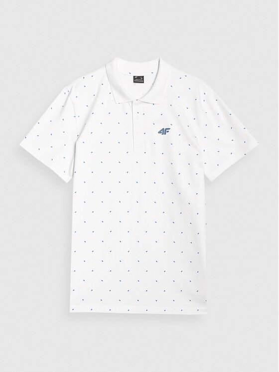 4F 4F Polokošile 4FWSS26TPTSM0949-10S Bílá Regular Fit