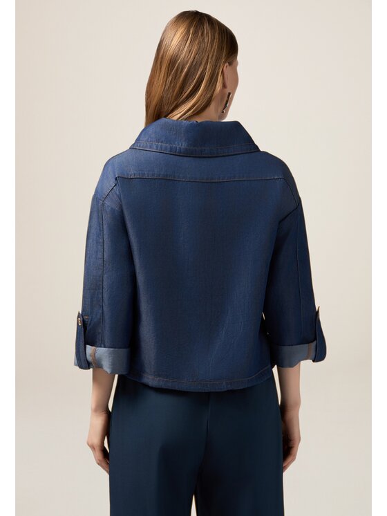 Oltre Oltre Camicia 5640R002971N034 Blu Cropp Fit