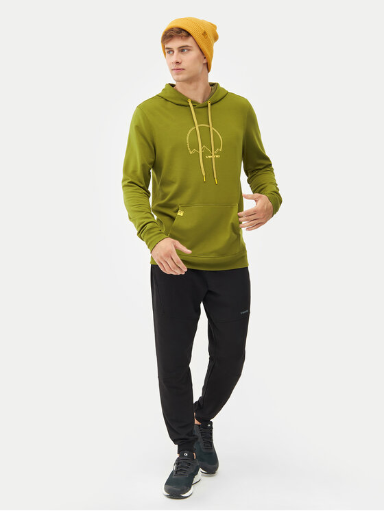 Viking Viking Pulóver Bamboo Panaka Hoodie Man 730/25/3888 Zöld Regular Fit