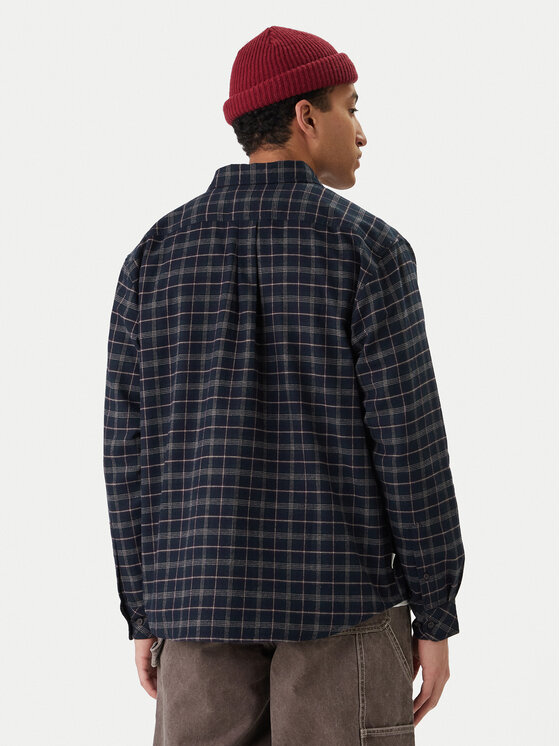 Element Element Koszula Button Down Regular Flannel ELYWT00183 Granatowy Regular Fit