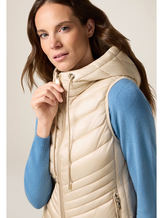 Oltre Oltre Giubbotto piumino F610R101467N002 Écru Slim Fit