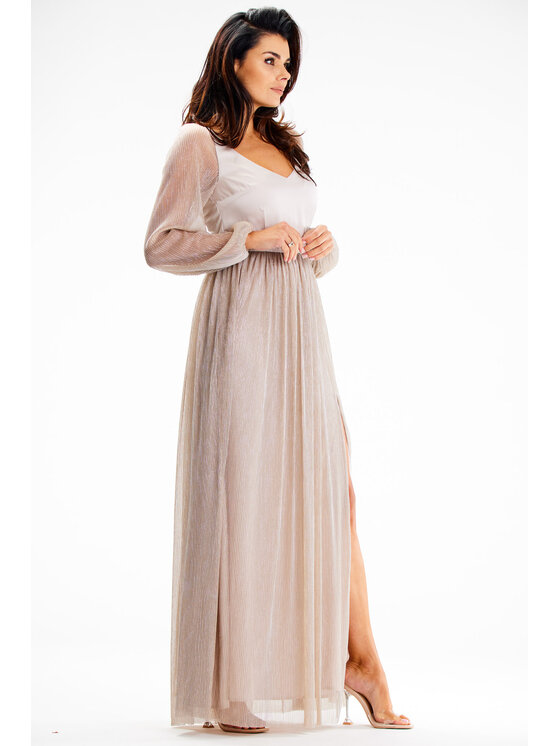 Awama Awama Abito da sera A626 Beige Basic Fit