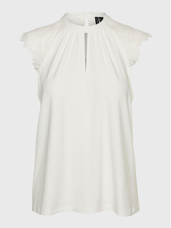 Vero Moda Vero Moda Μπλουζάκι Milla 10226072 Λευκό Regular Fit