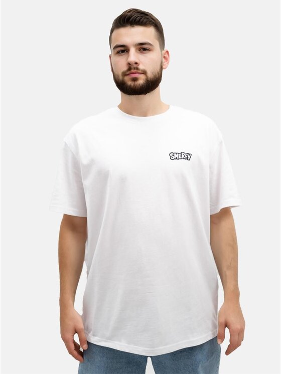 Smerfy Smerfy T-Shirt 118484 Biały Oversize