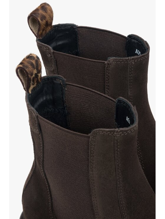 Estro Estro Členková obuv s elastickým prvkom ER00118378 Hnedá