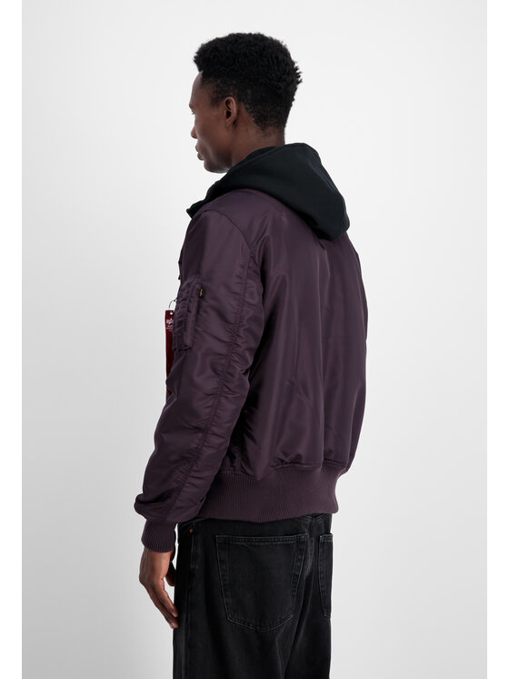 Alpha Industries Alpha Industries Kurtka bomber MA-1 D-Tec Sleeve Embroidery Bomber Jacket Fioletowy Slim Fit