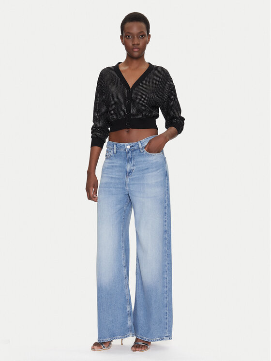 Guess Guess Kardigán W5GR08 Z3MN2 Fekete Regular Fit