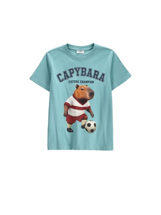 Coccodrillo Coccodrillo T-Shirt ZC6143225VBB-013 Turkusowy Regular Fit