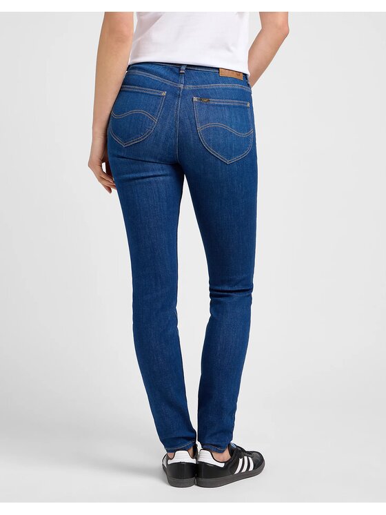 Lee Lee Jeansy SCARLETT HIGH Niebieski Skinny Fit