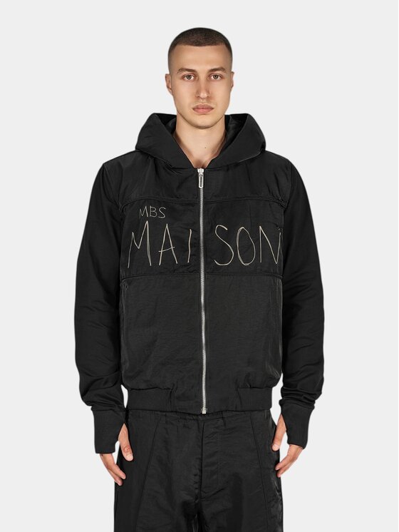 MADE BY SOCIETY MADE BY SOCIETY Kurtka anorak PULSE Hoodie - H17740 Czarny Basic Fit