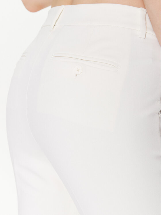 Weekend Max Mara Weekend Max Mara Hlače iz tkanine Rana 2351310137 Écru Slim Fit