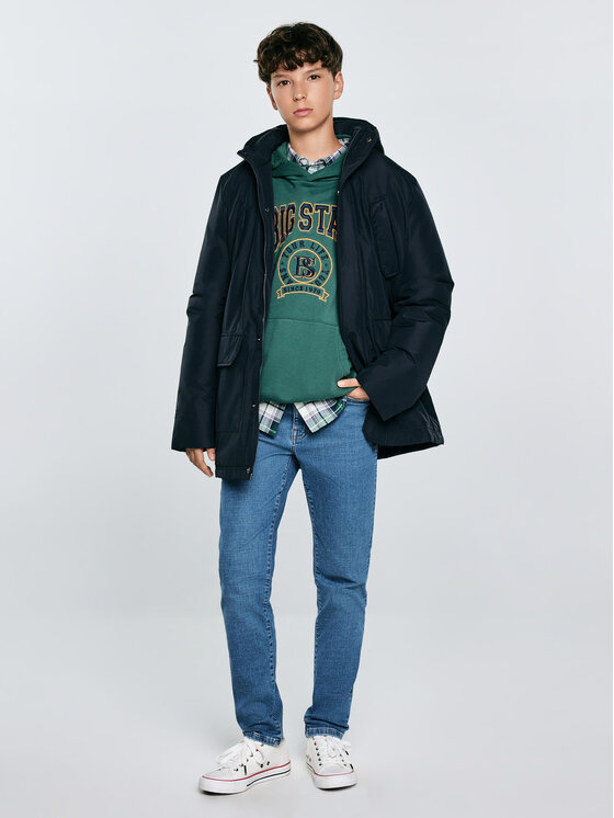 BIG STAR BIG STAR Kurtka zimowa OSKAR Granatowy Basic Fit