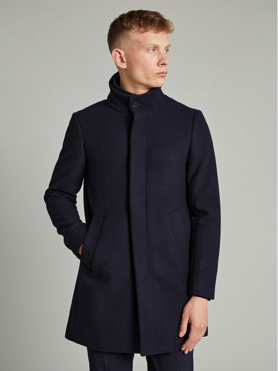 Matinique Matinique Gyapjú kabát 30203845 Sötétkék Regular Fit