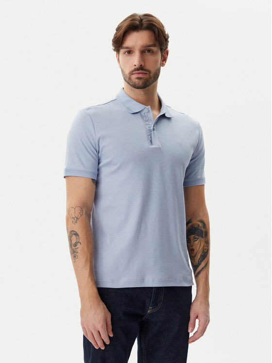Calvin Klein Calvin Klein Tricou polo K10K114135 Albastru celest Regular Fit