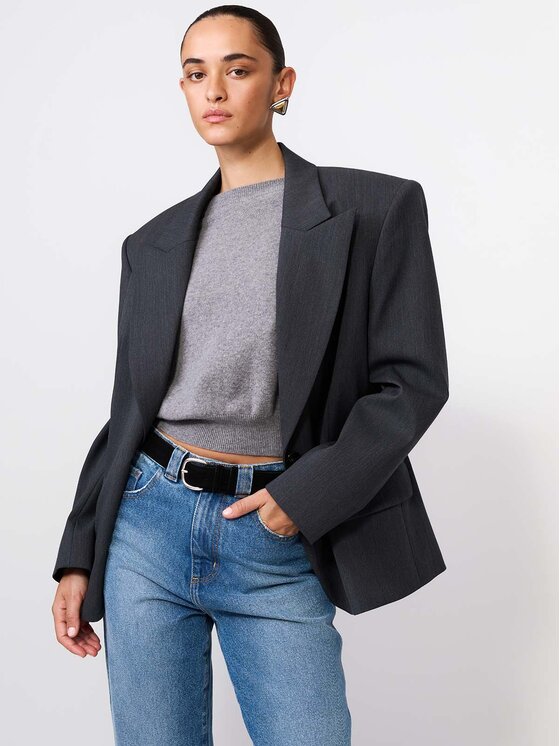La Mania La Mania Marynarka CHELSEA Szary Basic Fit