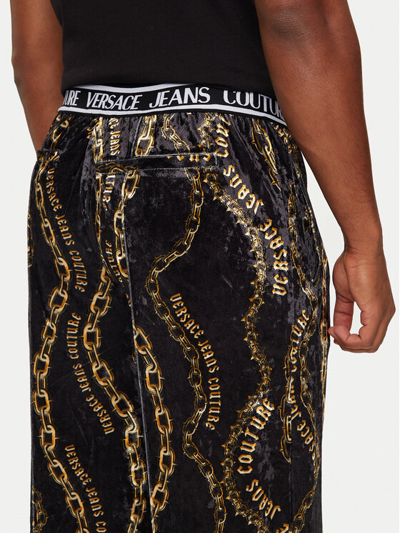 Versace Jeans Couture Versace Jeans Couture Sporta bikses 77GAA323 Melns Loose Fit