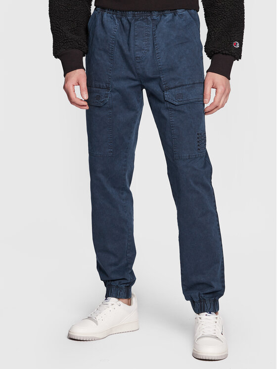 Joggers Ice-Dyed 217899 Blu scuro Custom Fit