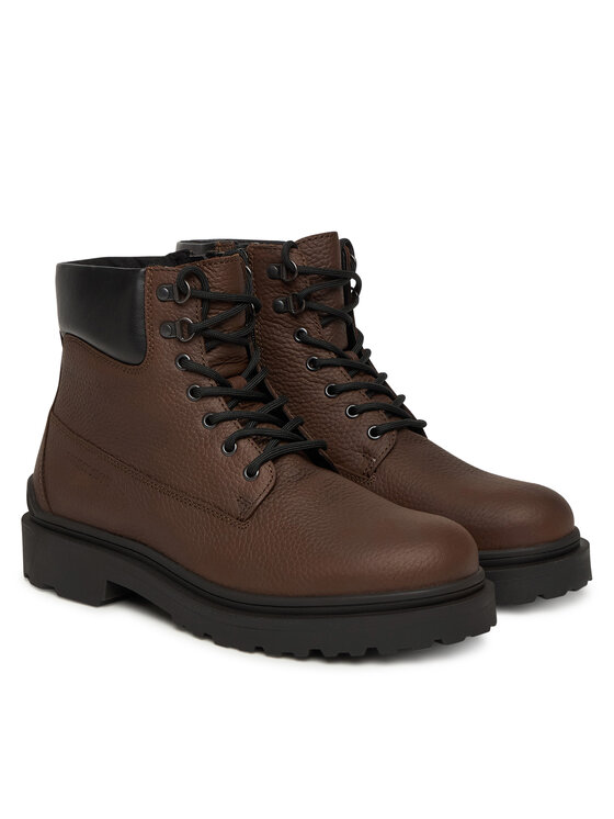 Tommy Jeans Tommy Jeans Ghete Tjm Lace Up Boot Leather EM0EM01629 Maro