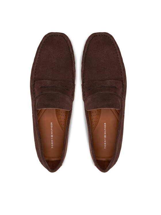 Tommy Hilfiger Tommy Hilfiger Mokasíny Casual Hilfiger Suede Driver FM0FM04998 Hnědá