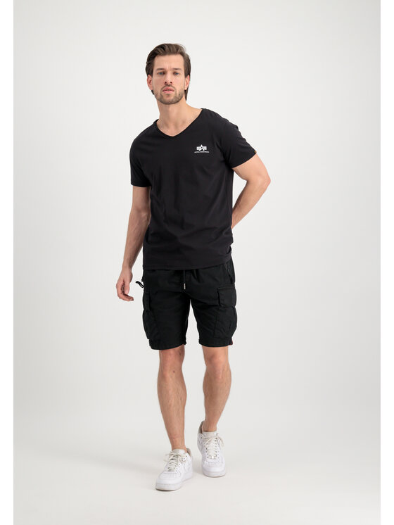 Alpha Industries Alpha Industries Szorty materiałowe Ripstop Jogger Short Czarny Classic Fit