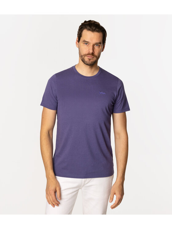 Lee Cooper Lee Cooper T-Shirt OBUTCH 875 Fioletowy Regular Fit