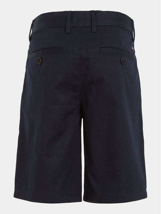 Tommy Hilfiger Tommy Hilfiger Bavlnené šortky 1985 KB0KB08704 Tmavomodrá Regular Fit