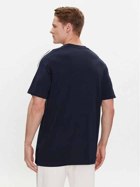 adidas adidas T-Shirt Essentials Single Jersey 3-Stripes T-Shirt IC9335 Niebieski Regular Fit