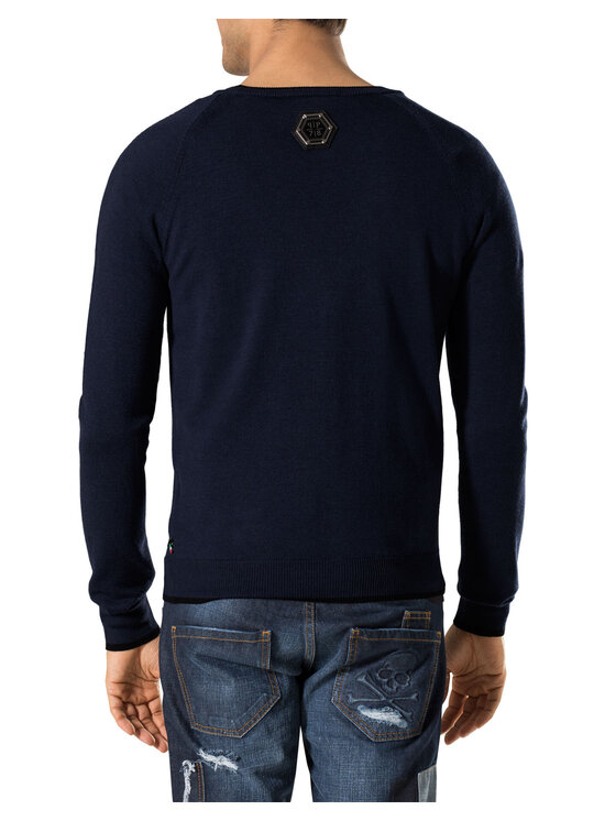 PHILIPP PLEIN PHILIPP PLEIN Kardigán 30780 Modrá Regular Fit