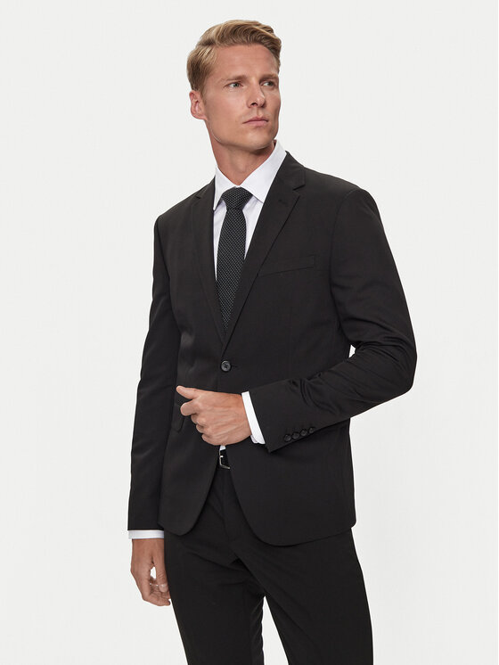 Lindbergh Lindbergh Costum 30-606900 Negru Slim Fit