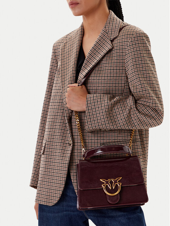 PINKO PINKO Τσάντα Love One Top Handle Classic Light PE 25 PLTT 100066 A1UV Y1HQ Μπορντό