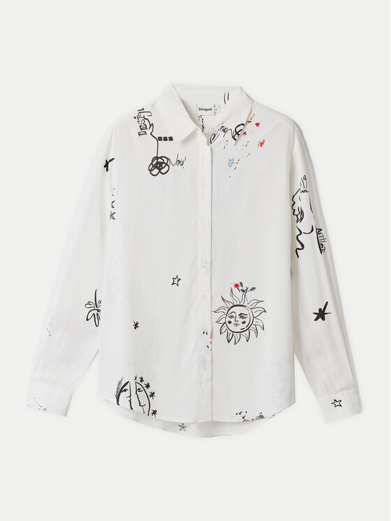Desigual Desigual Camicia Tokio 24WWCW39 Bianco Regular Fit