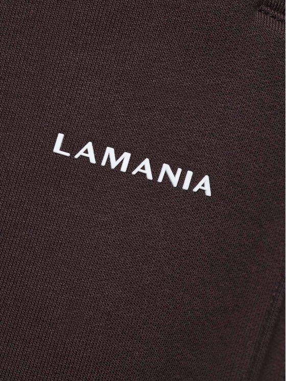 La Mania La Mania Teplákové nohavice TUCK Hnedá Basic Fit