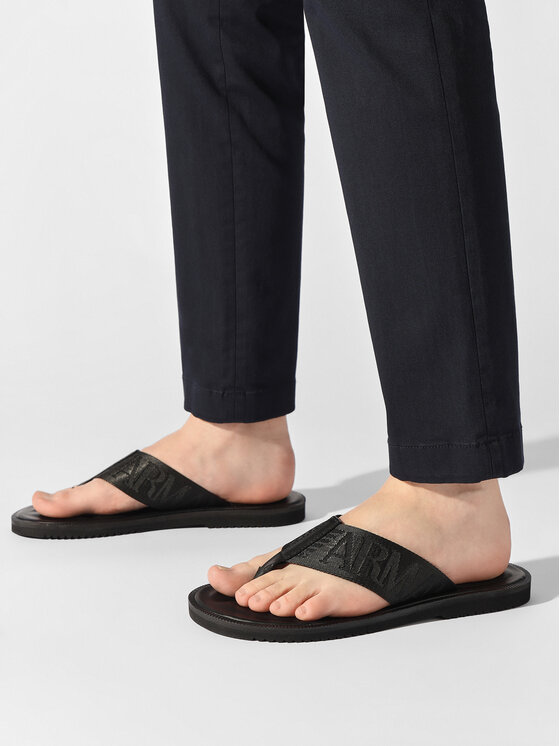 Emporio Armani Emporio Armani Čības uz pirksta X4Q003 XN788 K001 Melns