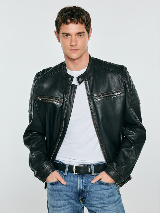 BIG STAR BIG STAR Kurtka jeansowa HIDEO Czarny Basic Fit