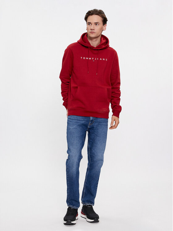 Tommy Jeans Tommy Jeans Світшот Linear Logo DM0DM17985 Червоний Regular Fit