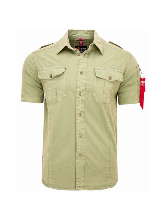 Alpha Industries Alpha Industries Koszula AI.136427-01-3XL Zielony Regular Fit